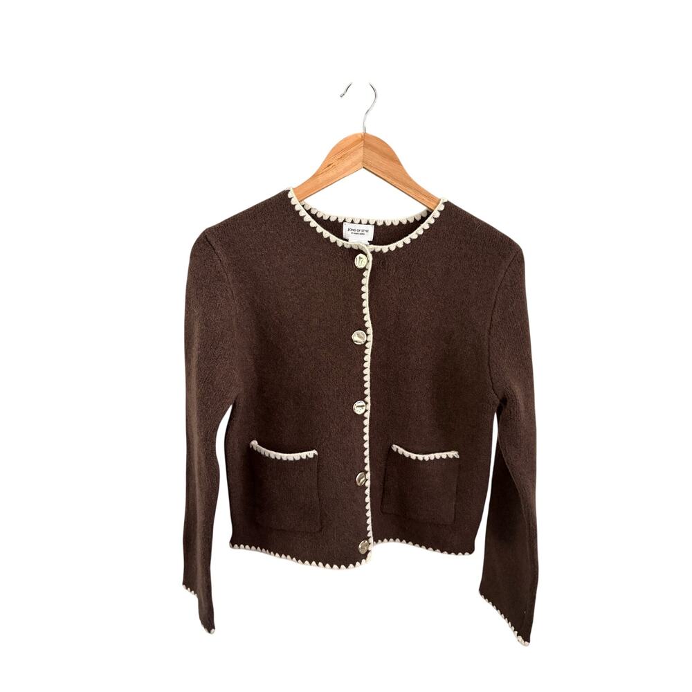 Song of Style by Aimee Song Blanket Stitch Cardigan